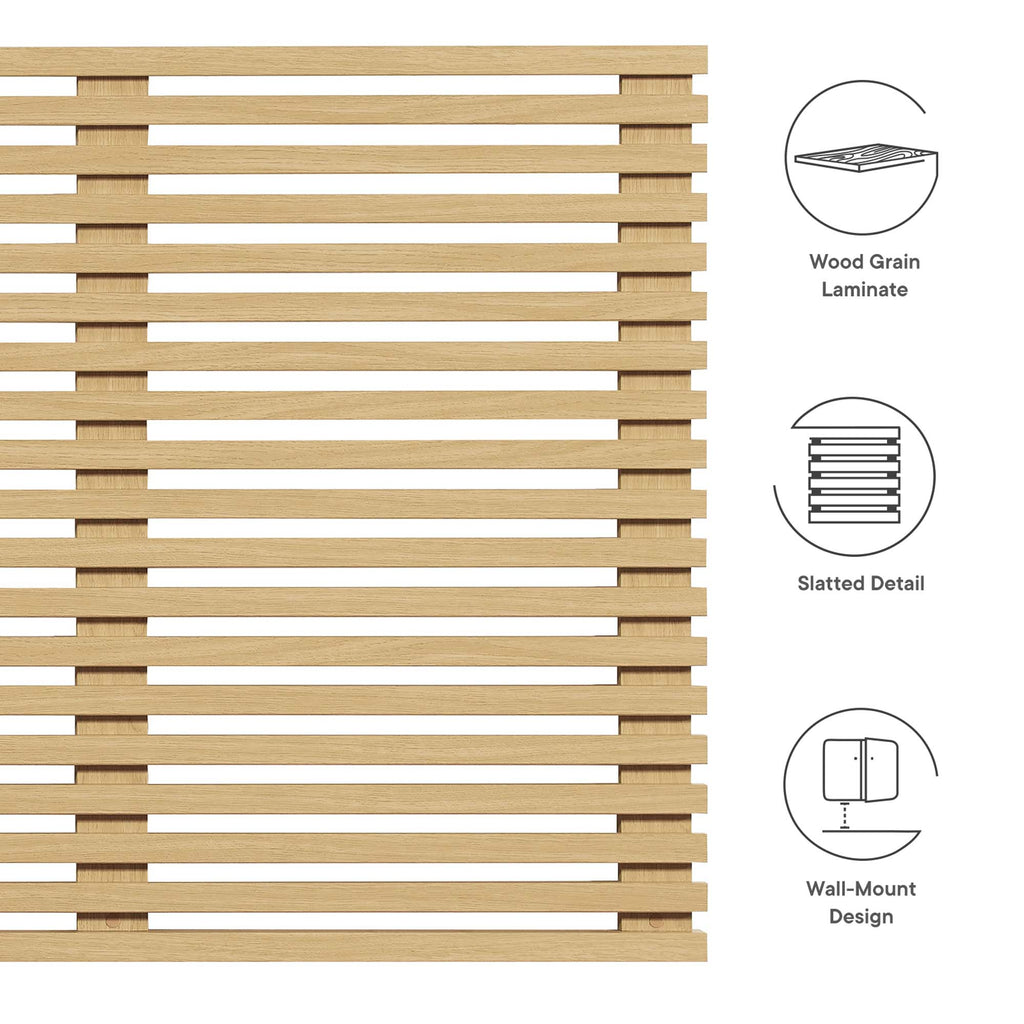 Render Wall Mount King Headboard - Oak