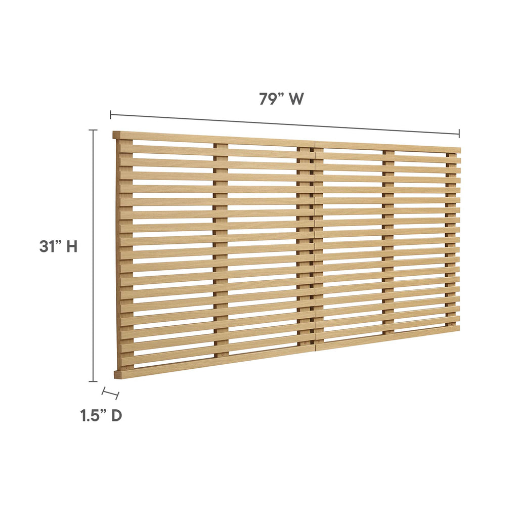 Render Wall Mount King Headboard - Oak