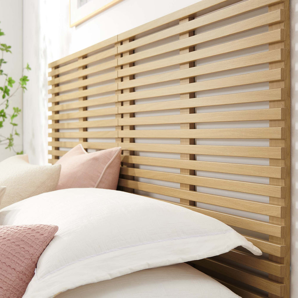 Render Wall Mount King Headboard - Oak