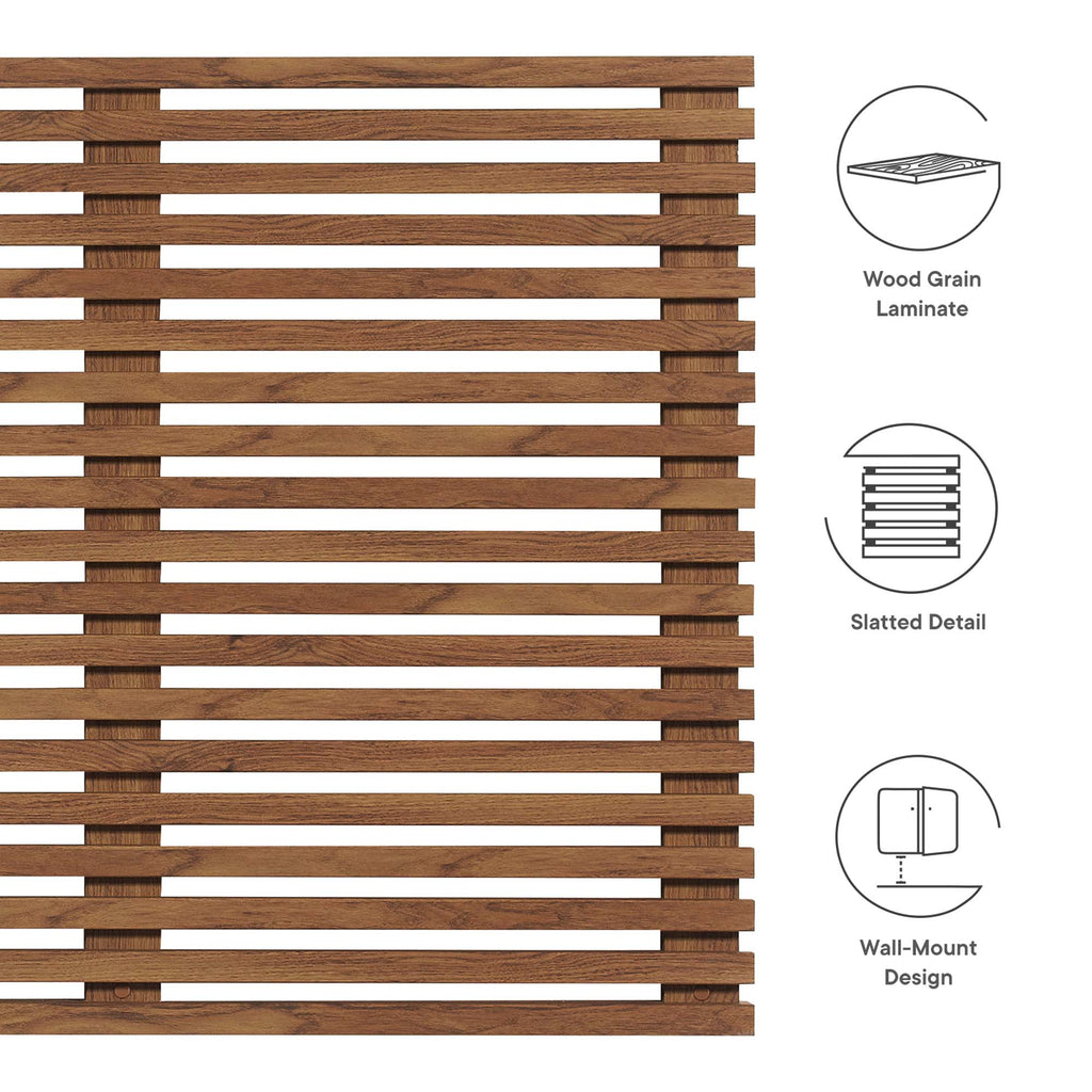 Render Wall Mount King Headboard - Walnut