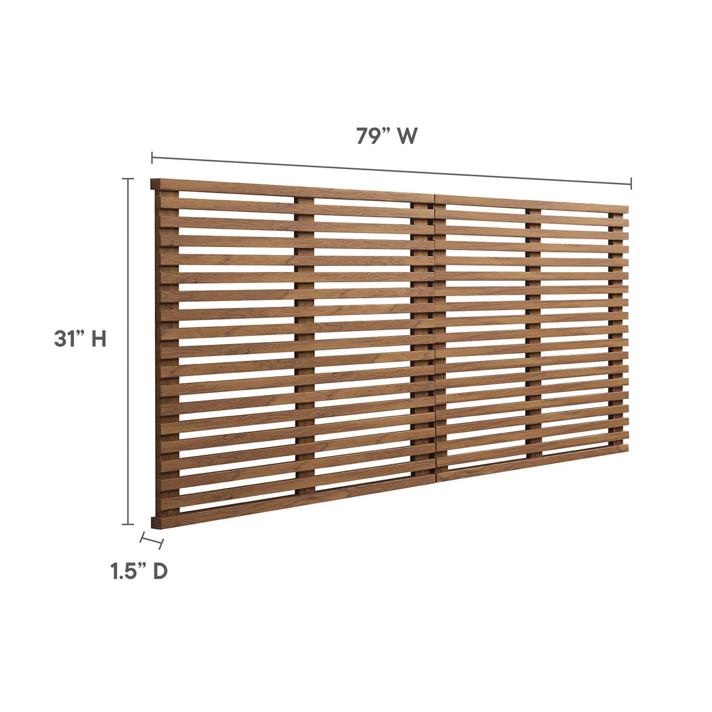Render Wall Mount King Headboard - Walnut