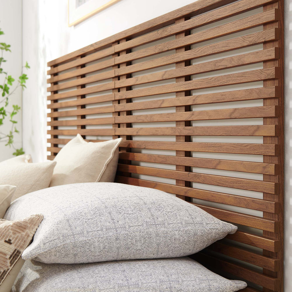 Render Wall Mount King Headboard - Walnut