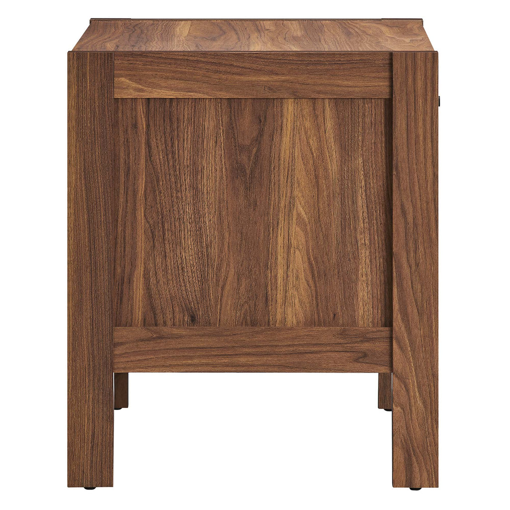 Capri Wood Grain Nightstand - Walnut