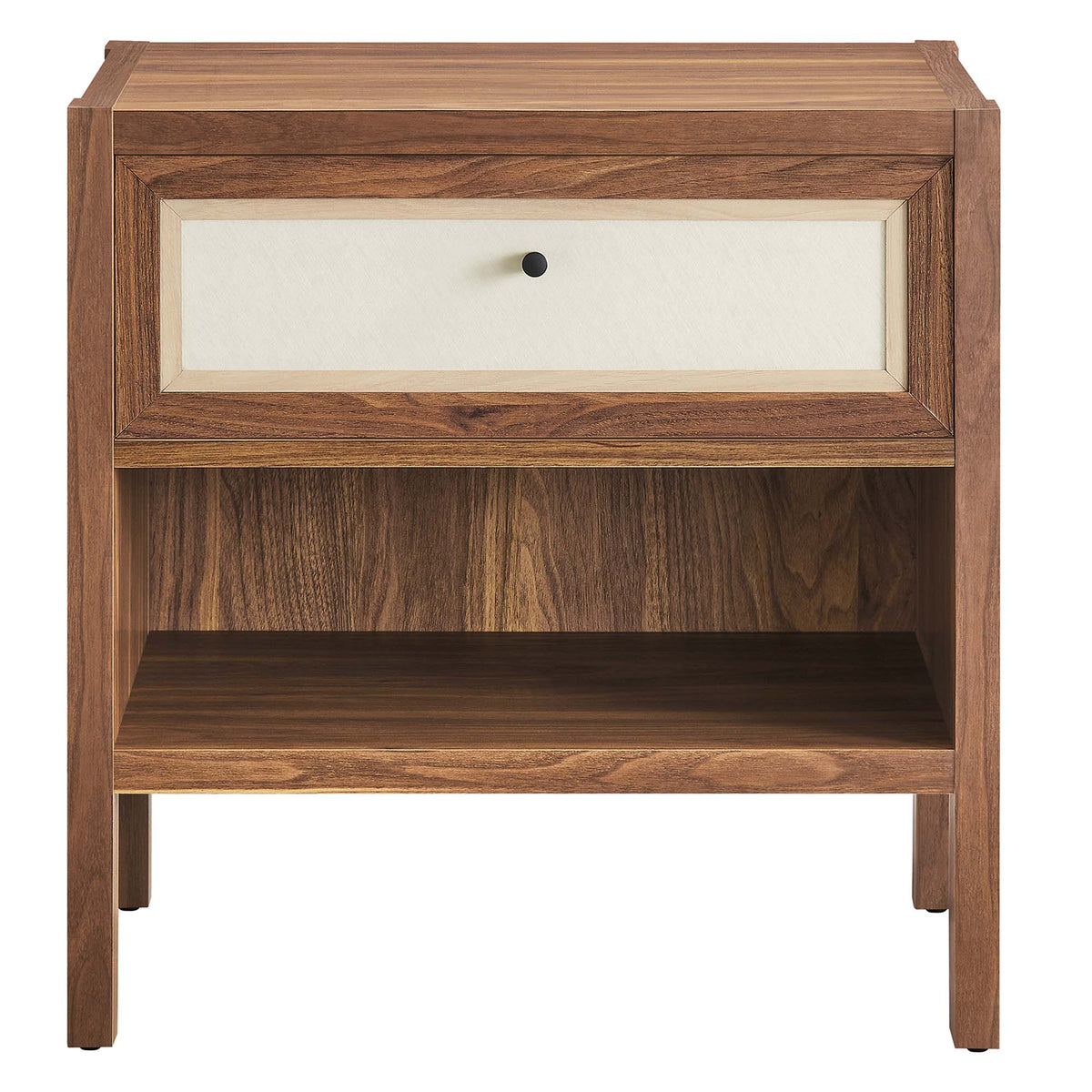 Capri Wood Grain Nightstand - Walnut