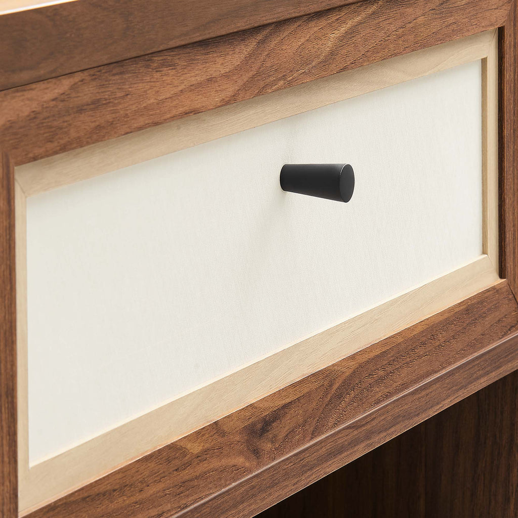 Capri Wood Grain Nightstand - Walnut