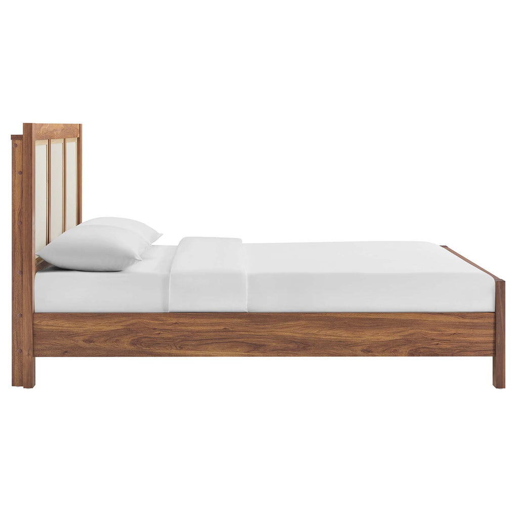 Capri Wood Grain Queen Platform Bed - Walnut