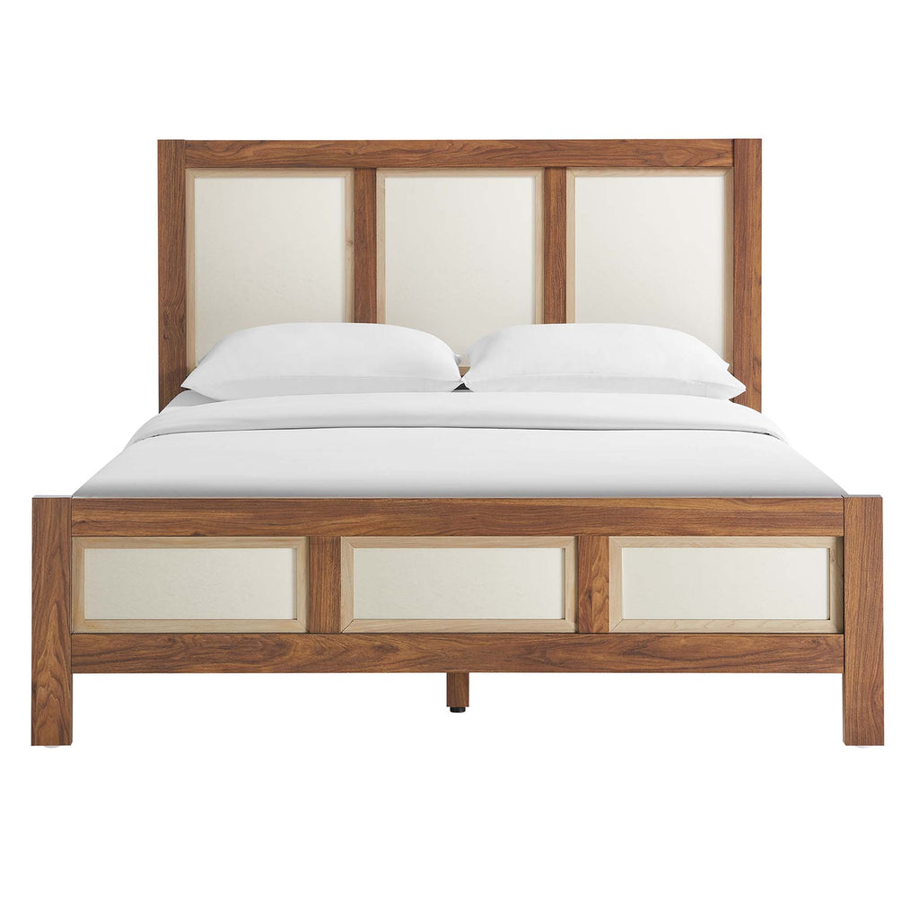 Capri Wood Grain Queen Platform Bed - Walnut