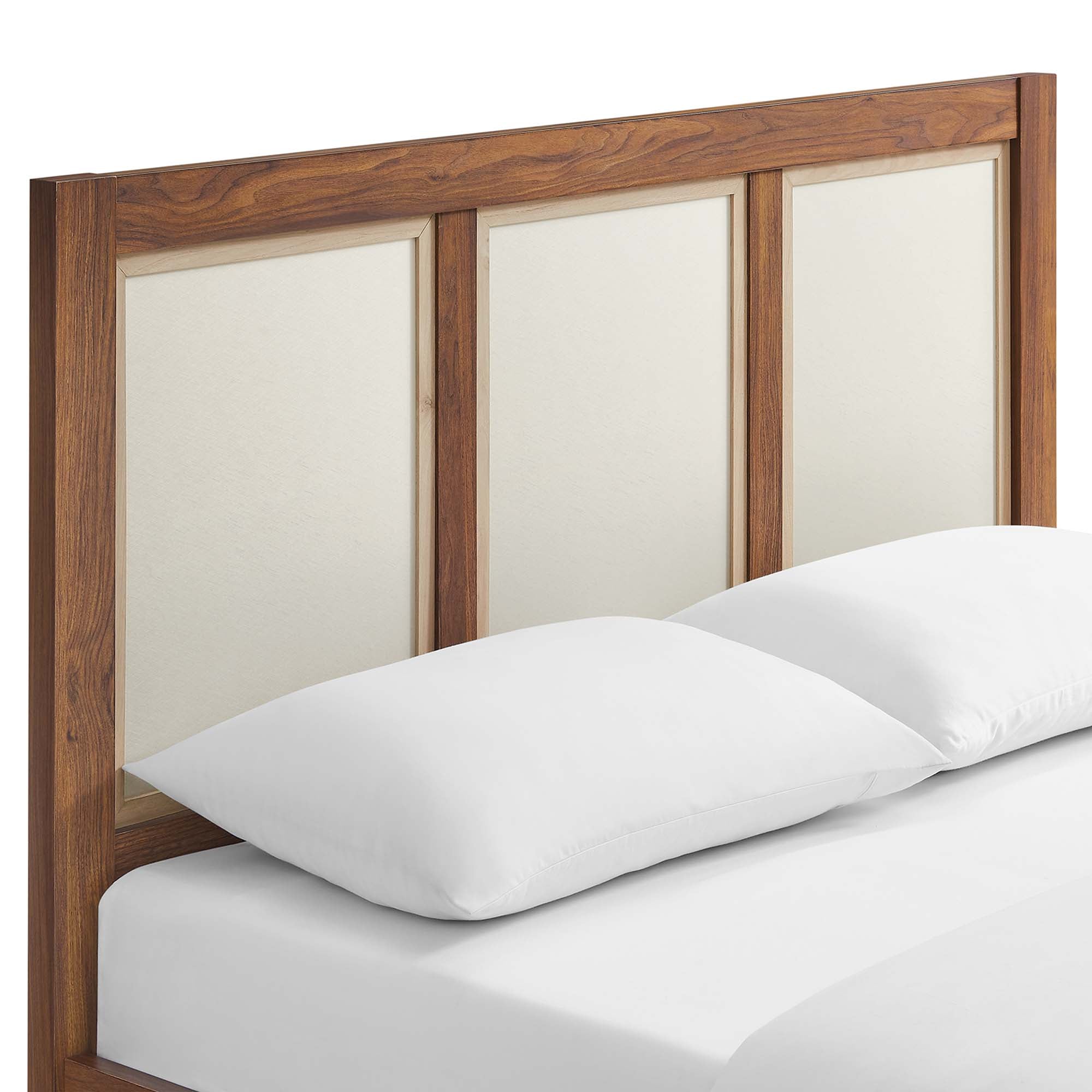 Capri Wood Grain Queen Platform Bed - Walnut