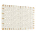 Sparta Weave Wall-Mount Vegan Leather Twin Headboard - Natural Beige
