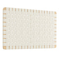 Sparta Weave Wall-Mount Vegan Leather Headboard - Natural Beige — Natural Beige Twin