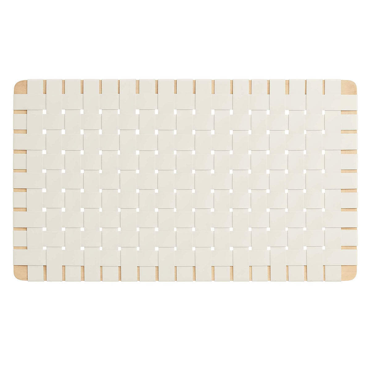 Sparta Weave Wall-Mount Vegan Leather Twin Headboard - Natural Beige