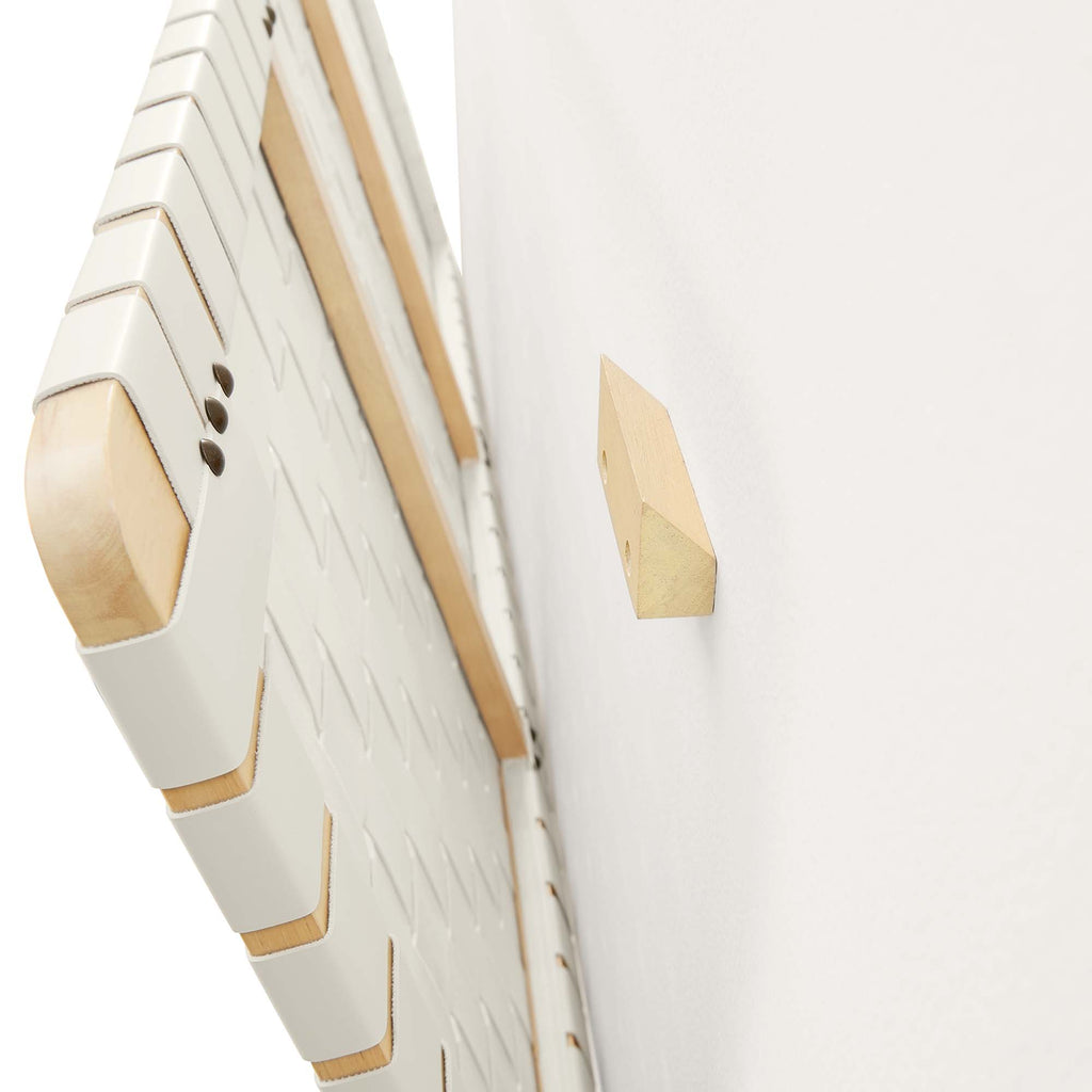 Sparta Weave Wall-Mount Vegan Leather Twin Headboard - Natural Beige