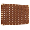 Sparta Weave Wall-Mount Vegan Leather Twin Headboard - Natural Brown