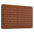 Sparta Weave Wall-Mount Vegan Leather Twin Headboard - Walnut Brown
