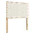 Sparta Weave Vegan Leather Twin Headboard - Natural Beige
