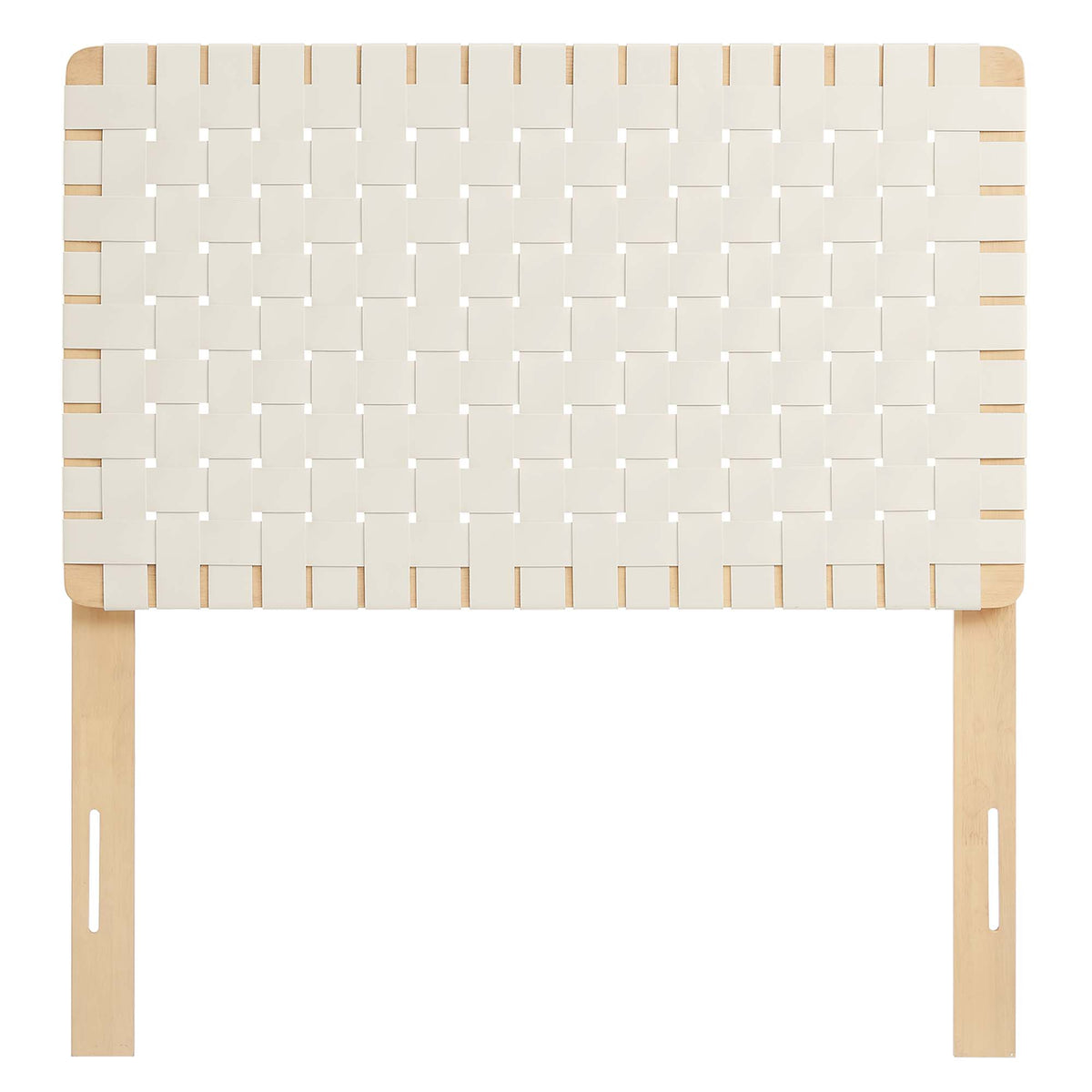 Sparta Weave Vegan Leather Twin Headboard - Natural Beige