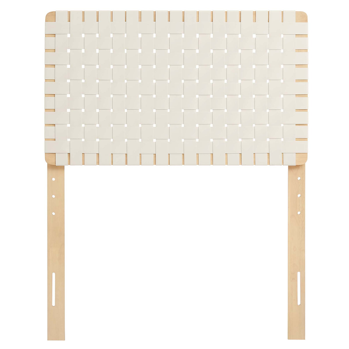 Sparta Weave Vegan Leather Twin Headboard - Natural Beige
