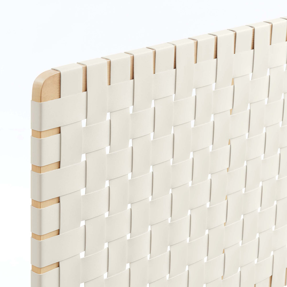 Sparta Weave Vegan Leather Twin Headboard - Natural Beige