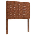 Sparta Weave Vegan Leather Twin Headboard - Walnut Brown