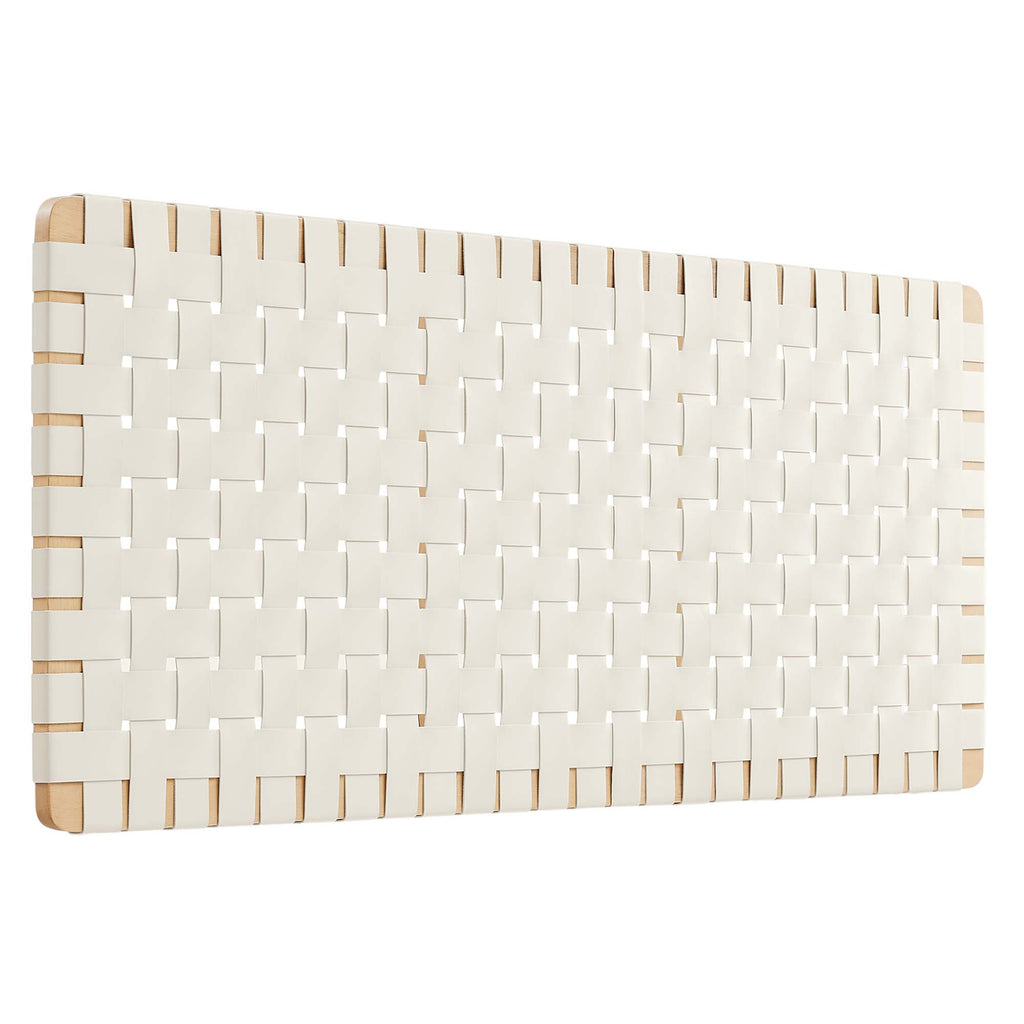 Sparta Weave Vegan Leather Full Headboard - Natural Beige (MOD-7122-NAT-BEI)