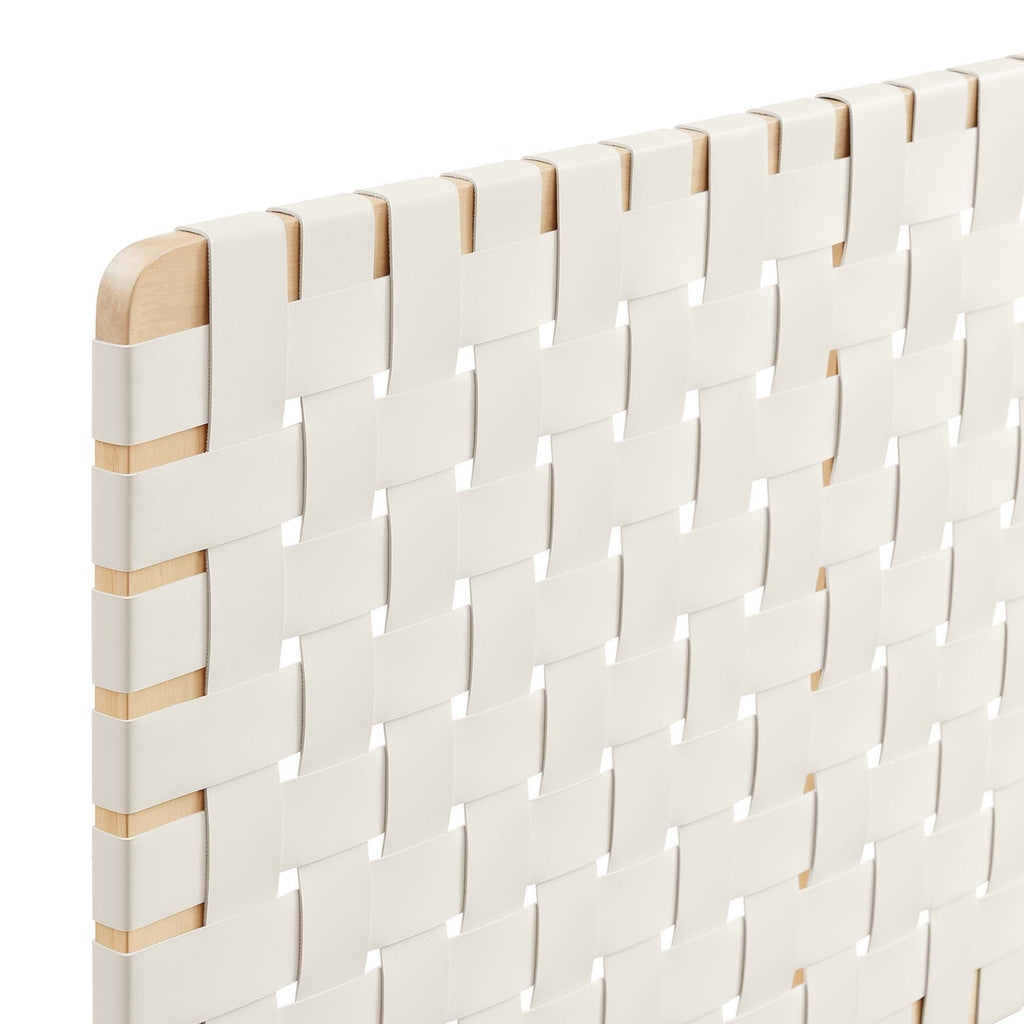 Sparta Weave Vegan Leather Full Headboard - Natural Beige (MOD-7122-NAT-BEI)