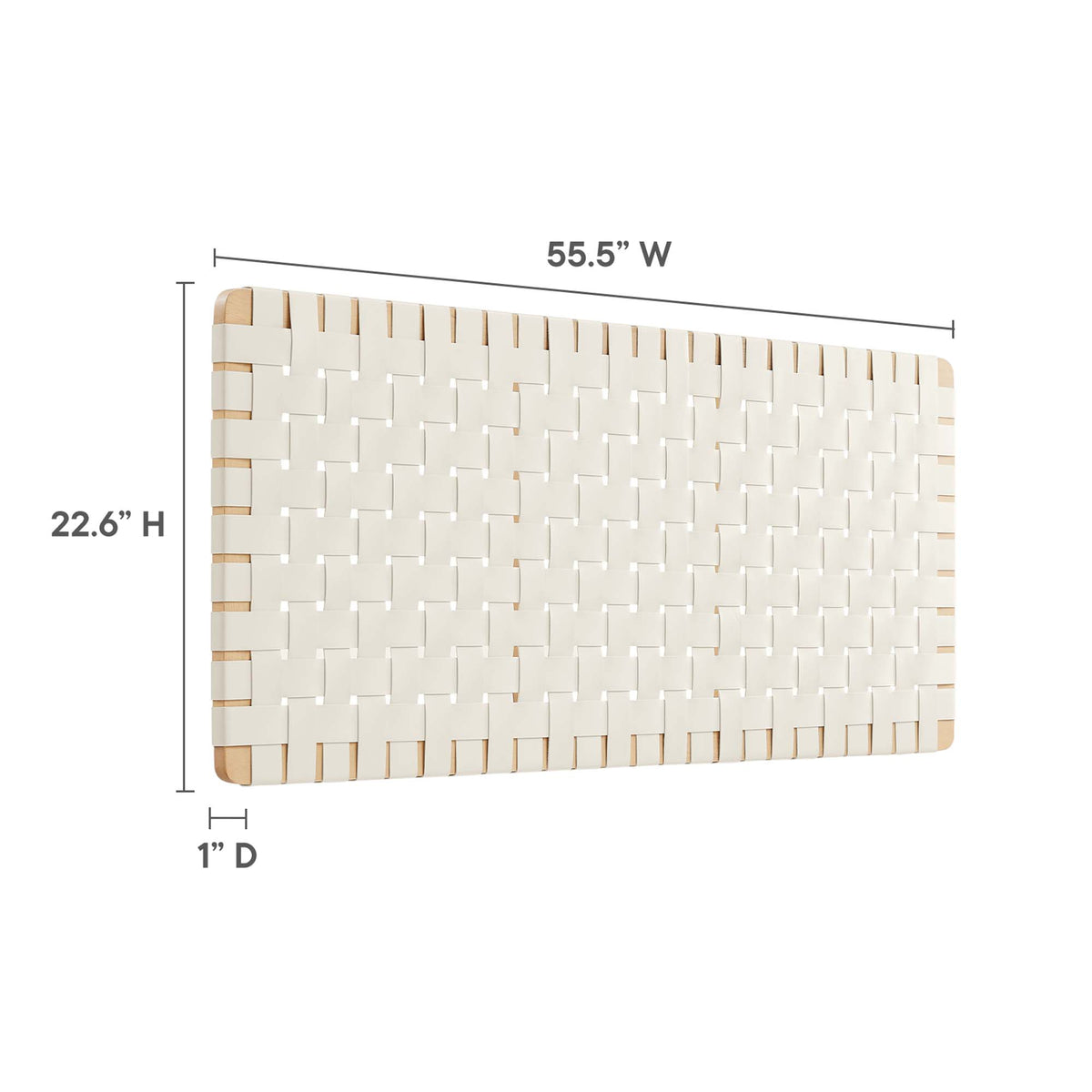 Sparta Weave Vegan Leather Full Headboard - Natural Beige (MOD-7122-NAT-BEI)