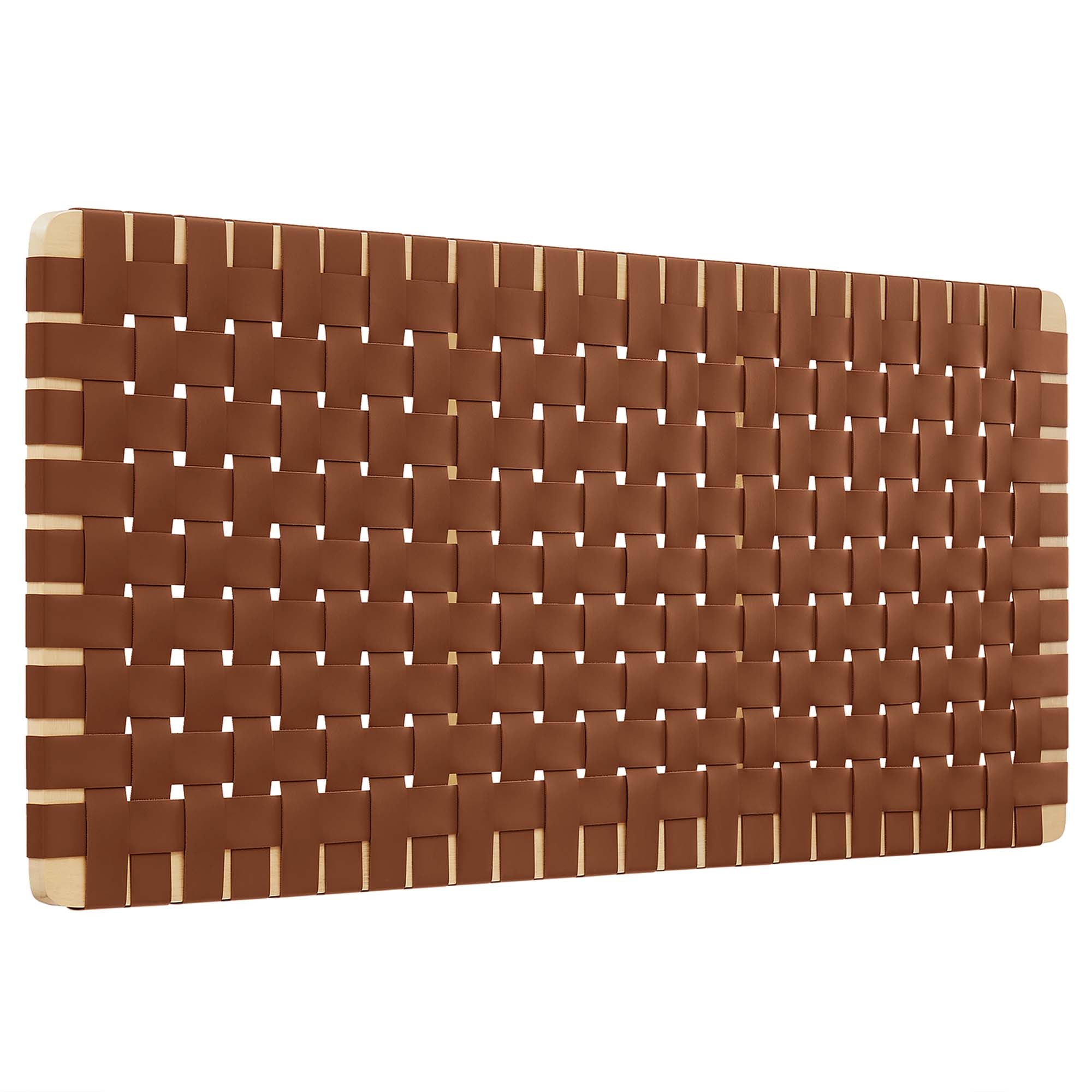 Sparta Weave Vegan Leather Full Headboard - Natural Brown (MOD-7122-NAT-BRN)