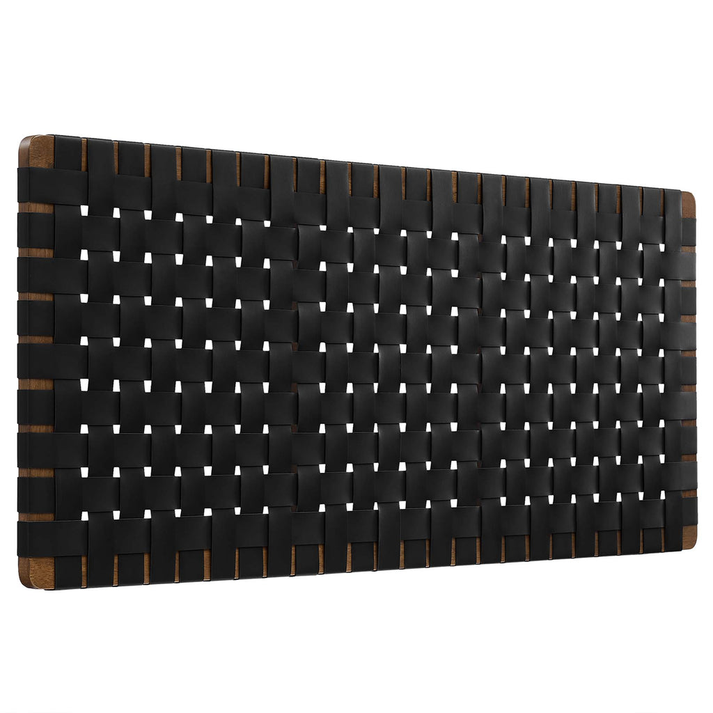 Sparta Weave Vegan Leather Full Headboard - Walnut Black (MOD-7122-WAL-BLK)