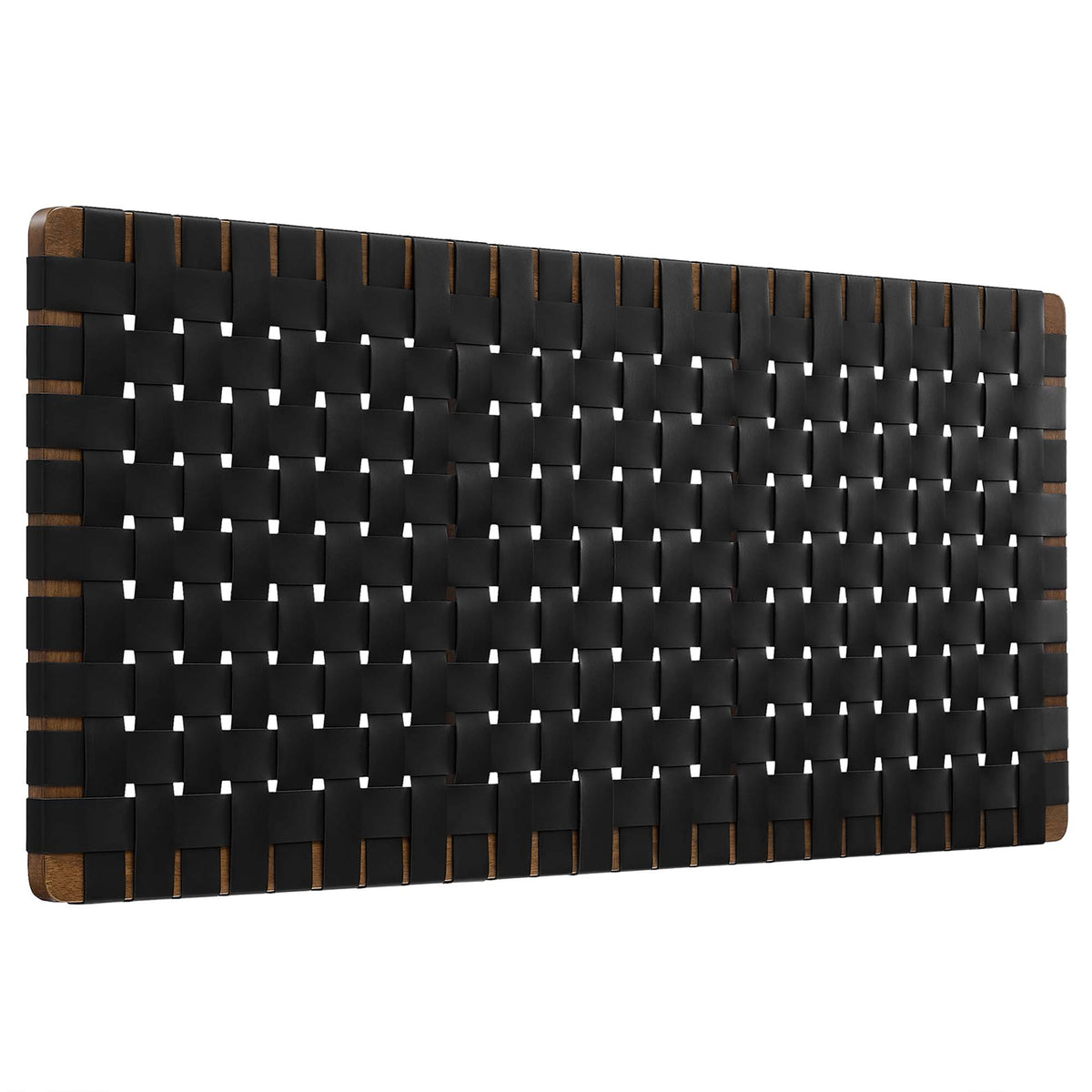 Sparta Weave Vegan Leather Full Headboard - Walnut Black (MOD-7122-WAL-BLK)