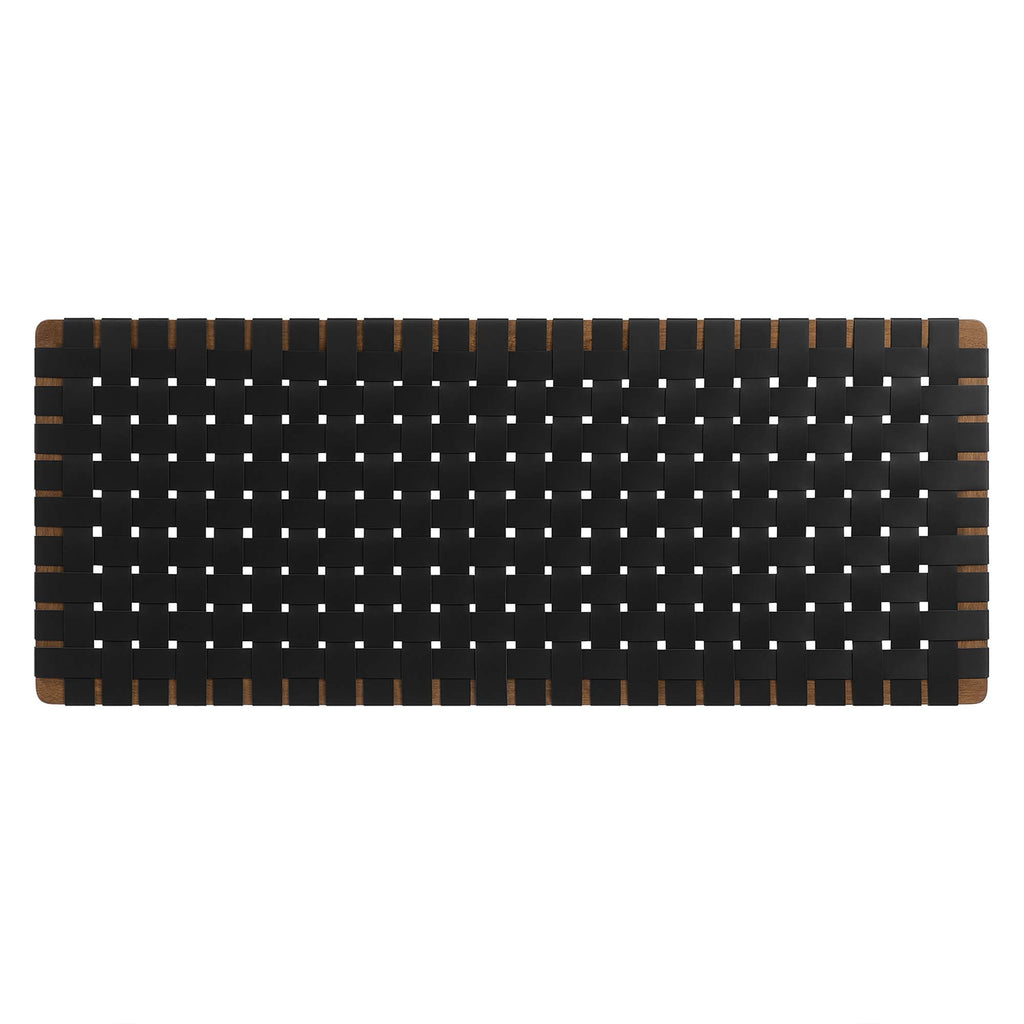 Sparta Weave Vegan Leather Full Headboard - Walnut Black (MOD-7122-WAL-BLK)