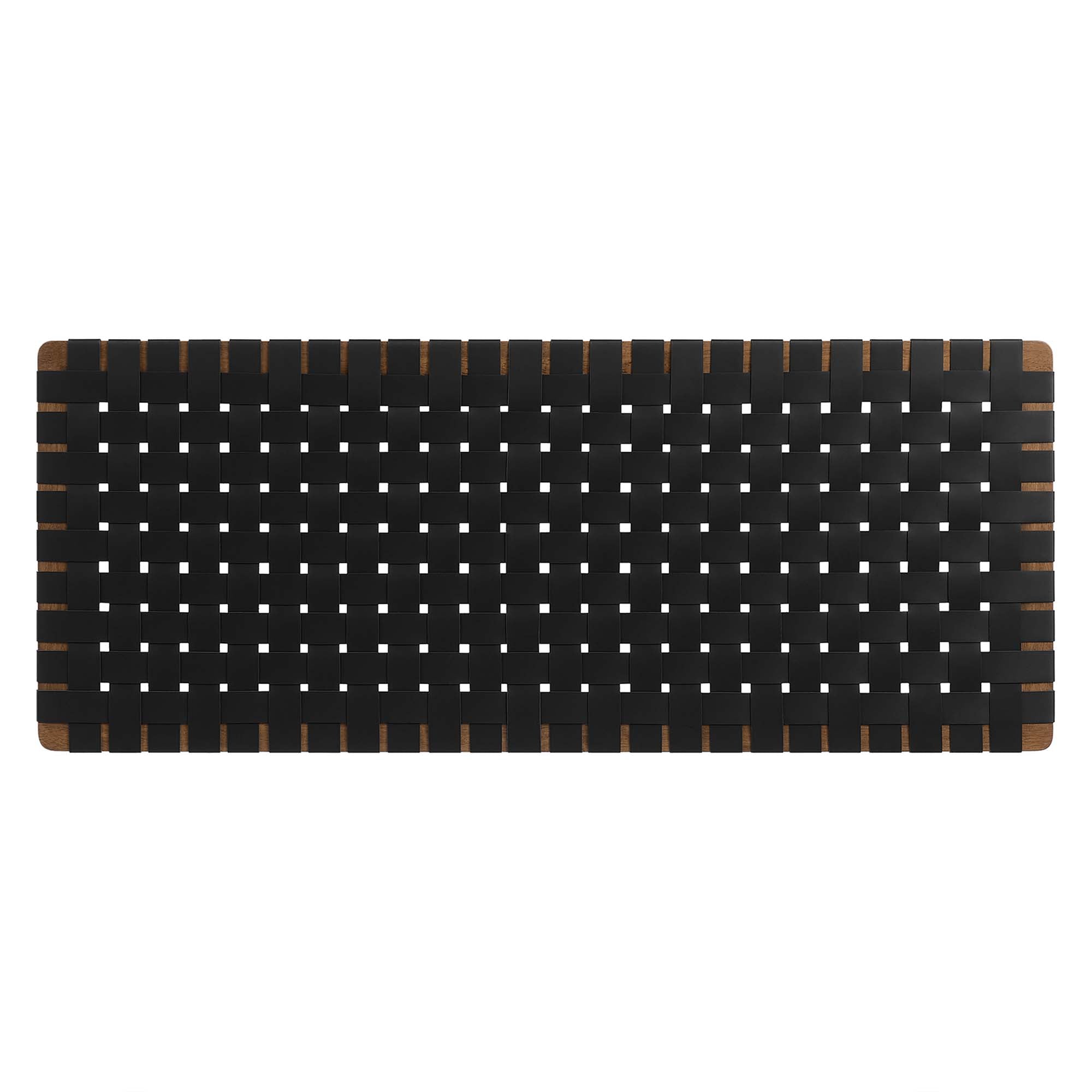 Sparta Weave Vegan Leather Full Headboard - Walnut Black (MOD-7122-WAL-BLK)