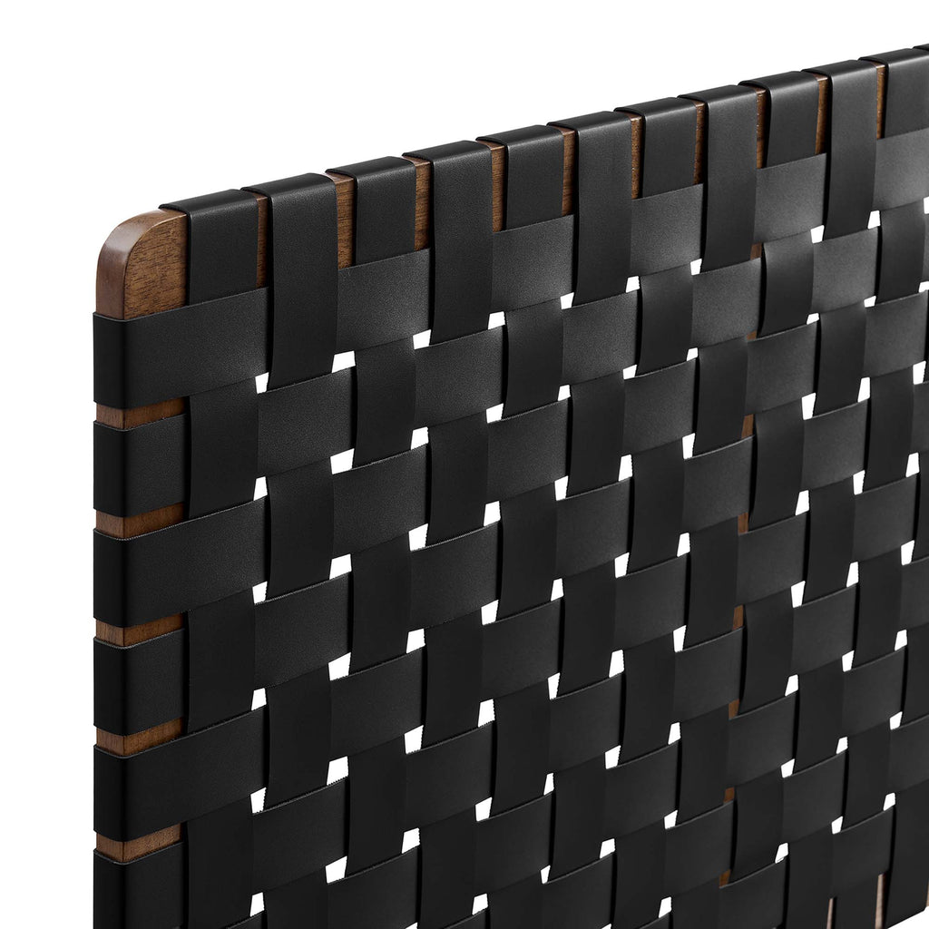 Sparta Weave Vegan Leather Full Headboard - Walnut Black (MOD-7122-WAL-BLK)