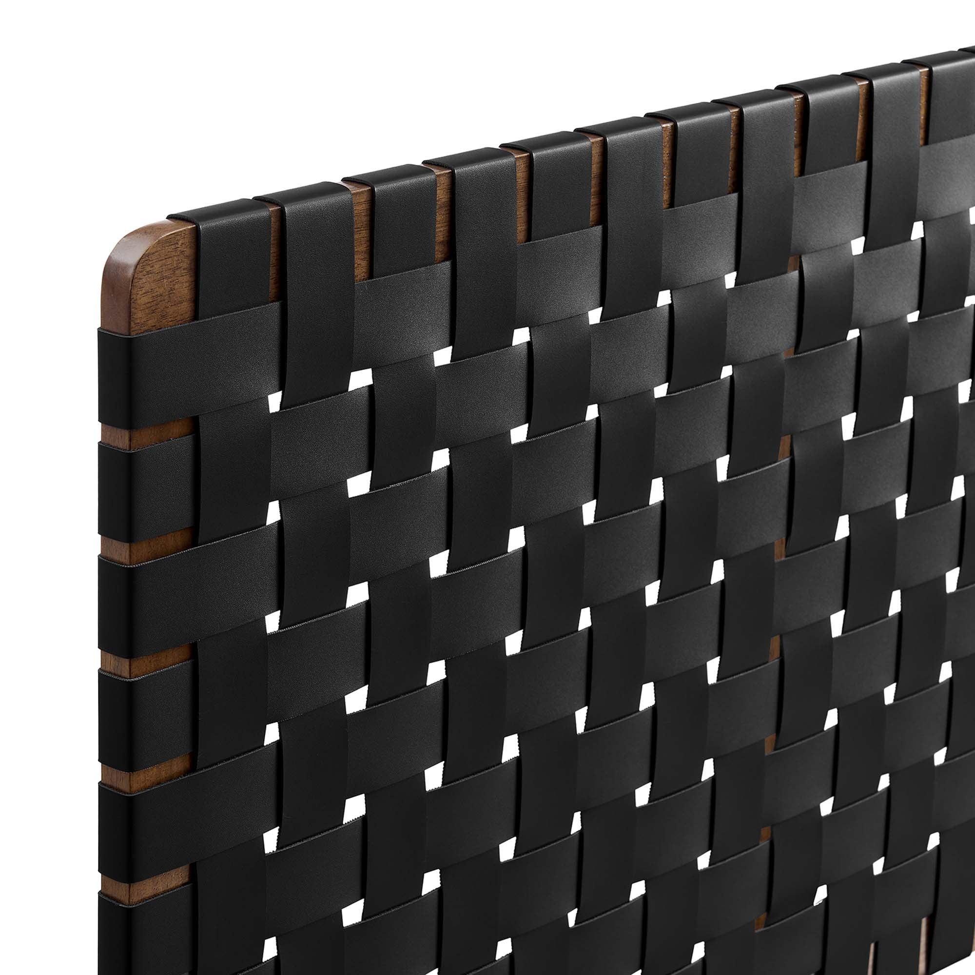 Sparta Weave Vegan Leather Full Headboard - Walnut Black (MOD-7122-WAL-BLK)