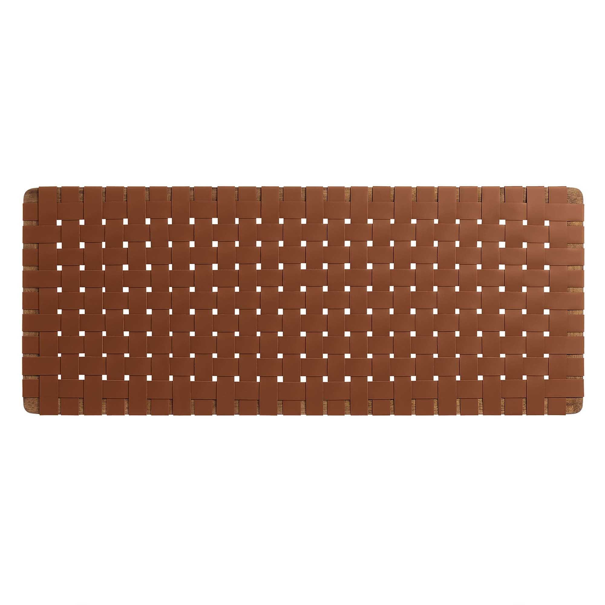 Sparta Weave Vegan Leather Full Headboard - Walnut Brown (MOD-7122-WAL-BRN)