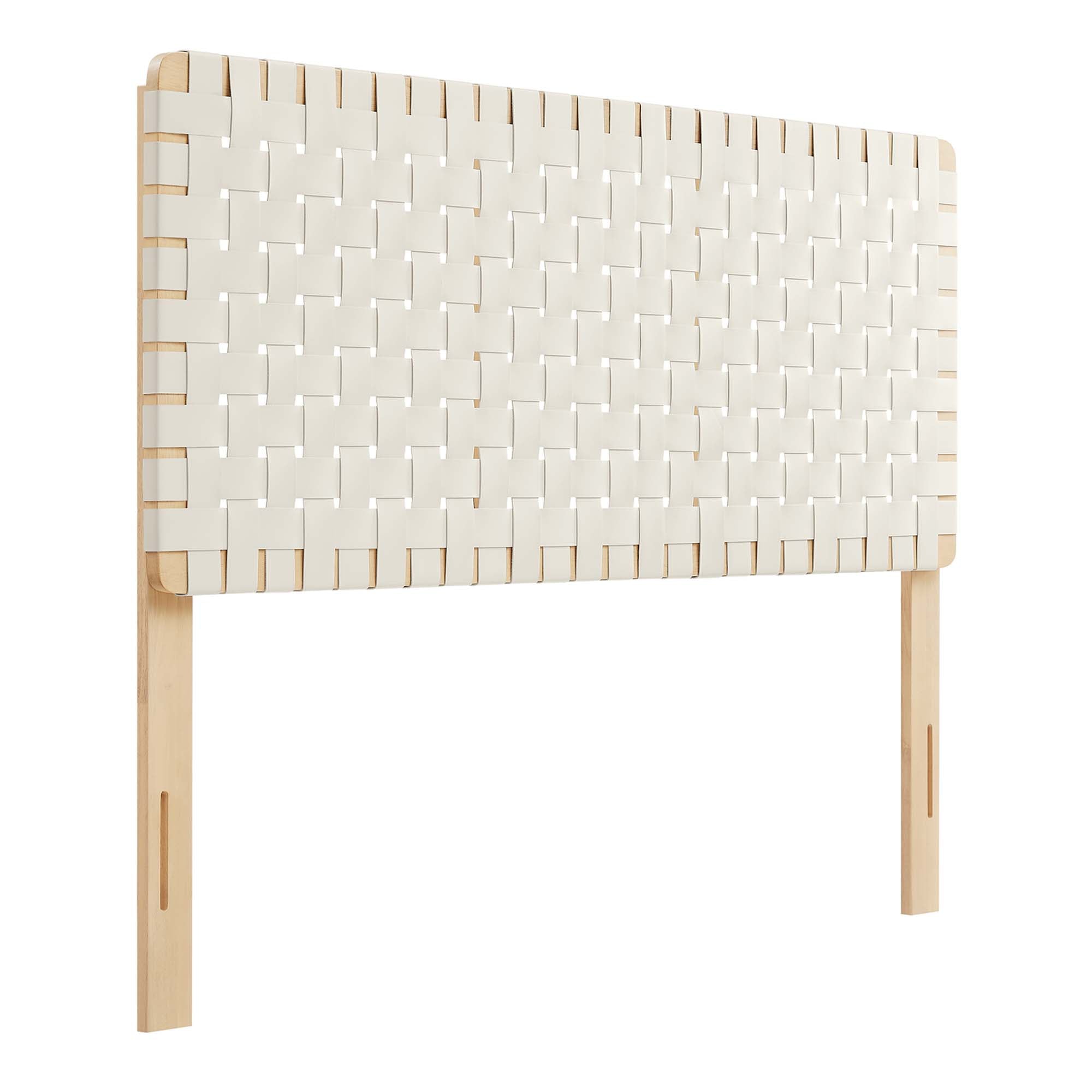 Sparta Weave Vegan Leather Full Headboard - Natural Beige (MOD-7123-NAT-BEI)