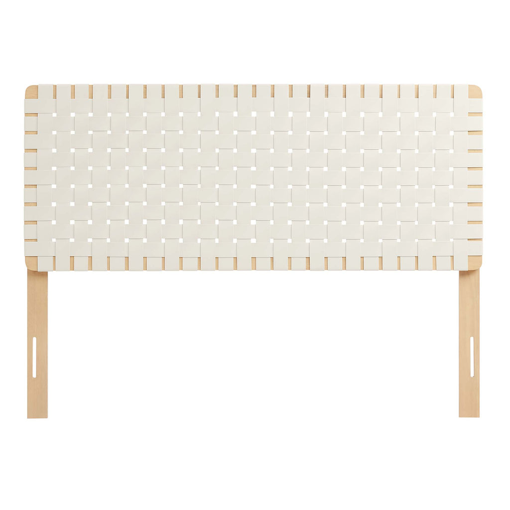 Sparta Weave Vegan Leather Full Headboard - Natural Beige (MOD-7123-NAT-BEI)