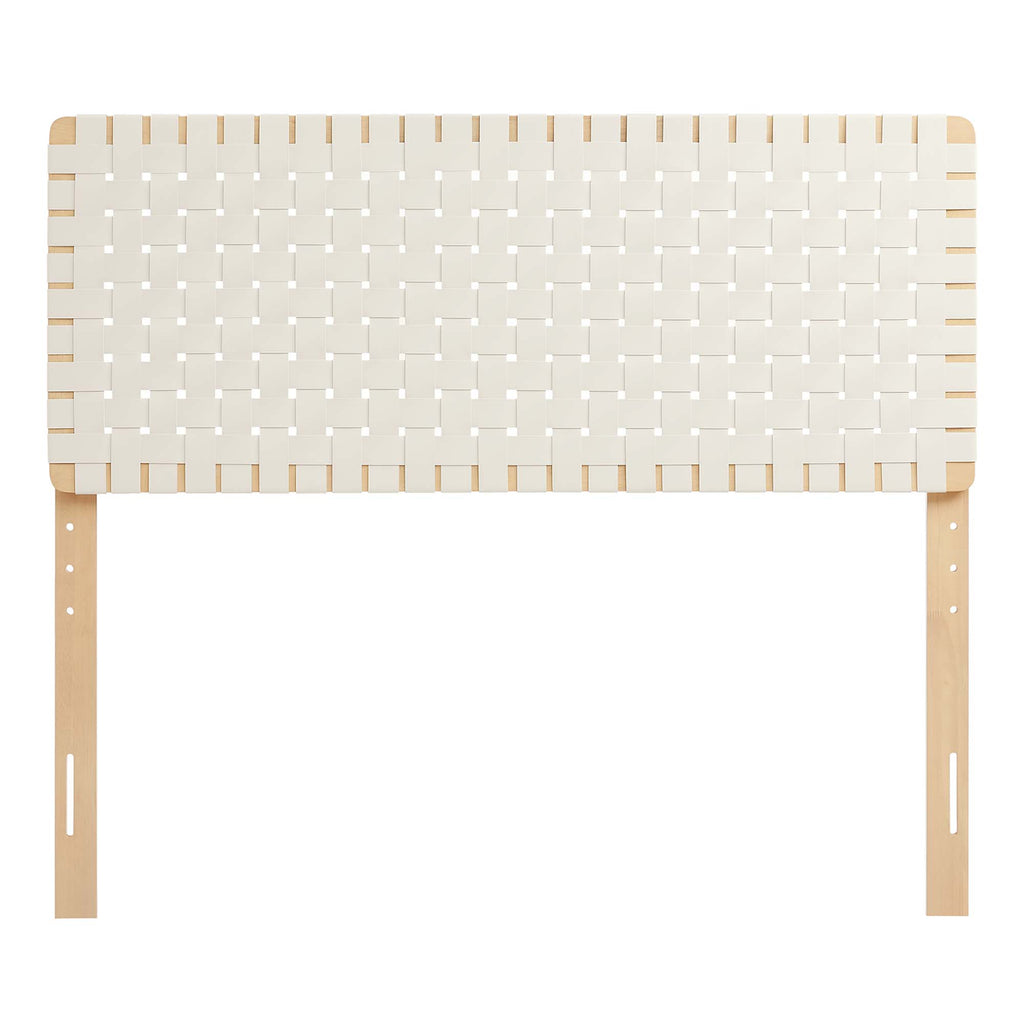 Sparta Weave Vegan Leather Full Headboard - Natural Beige (MOD-7123-NAT-BEI)