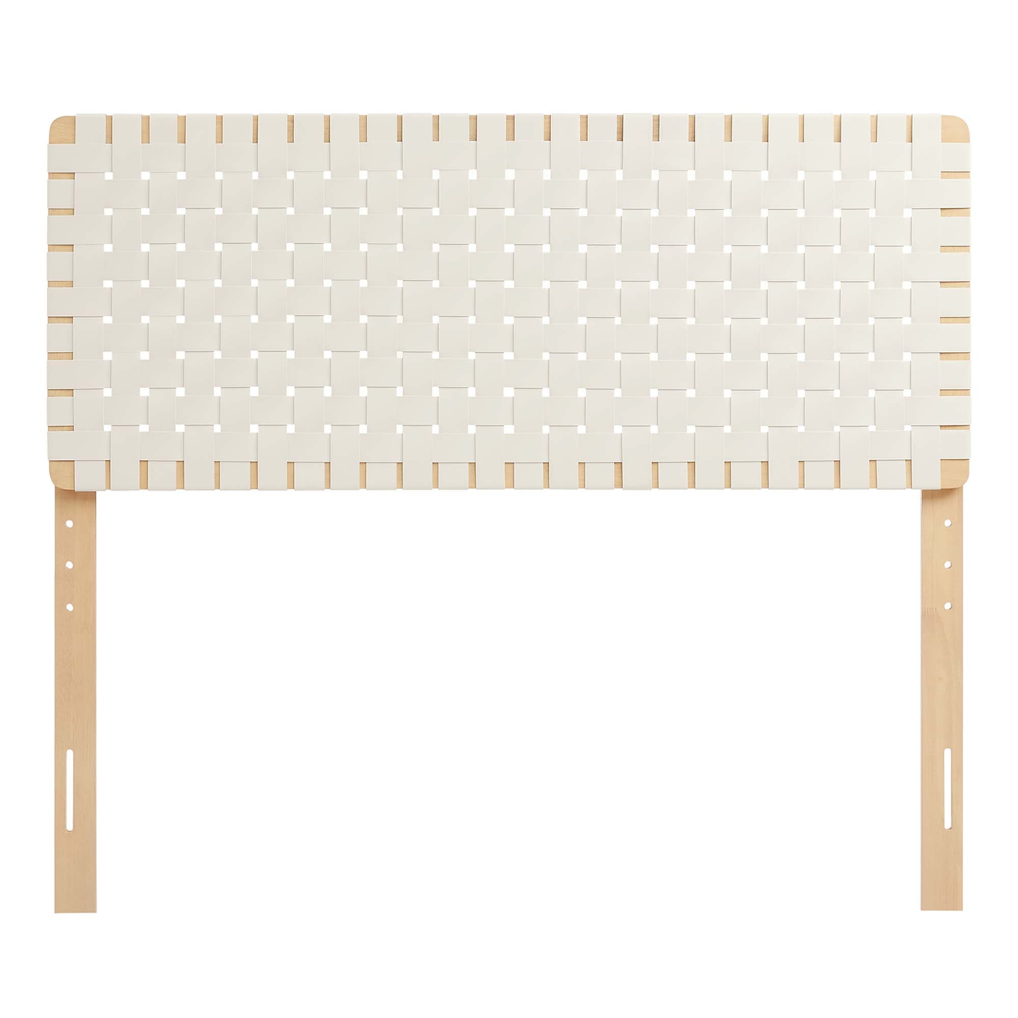 Sparta Weave Vegan Leather Full Headboard - Natural Beige (MOD-7123-NAT-BEI)