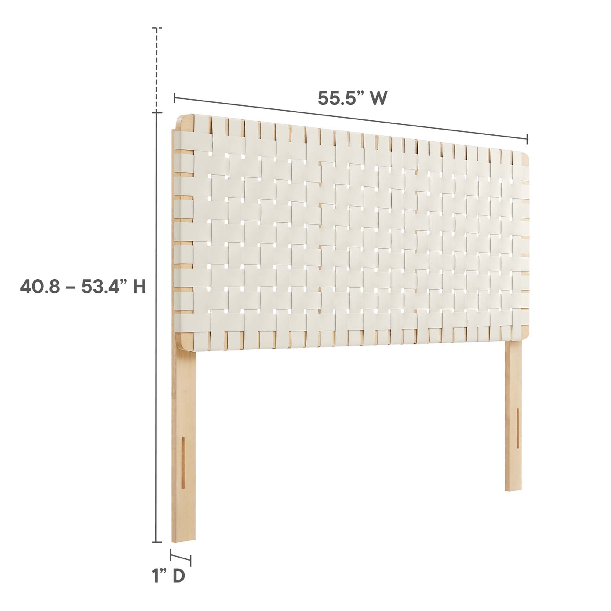 Sparta Weave Vegan Leather Full Headboard - Natural Beige (MOD-7123-NAT-BEI)