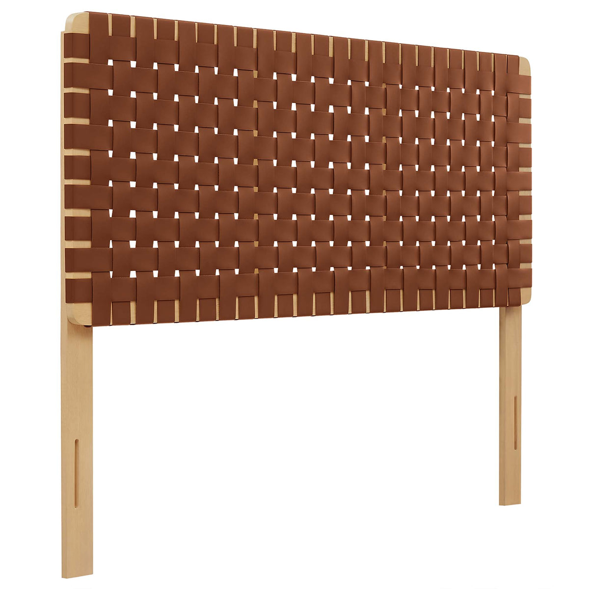 Sparta Weave Vegan Leather Full Headboard - Natural Brown (MOD-7123-NAT-BRN)