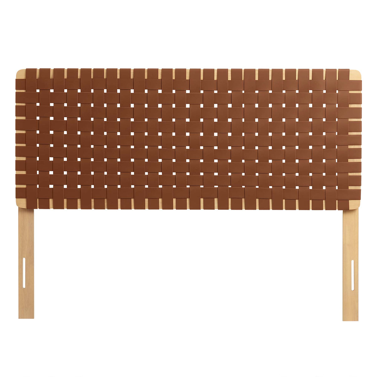 Sparta Weave Vegan Leather Full Headboard - Natural Brown (MOD-7123-NAT-BRN)
