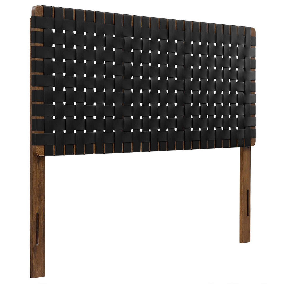 Sparta Weave Vegan Leather Full Headboard - Walnut Black (MOD-7123-WAL-BLK)