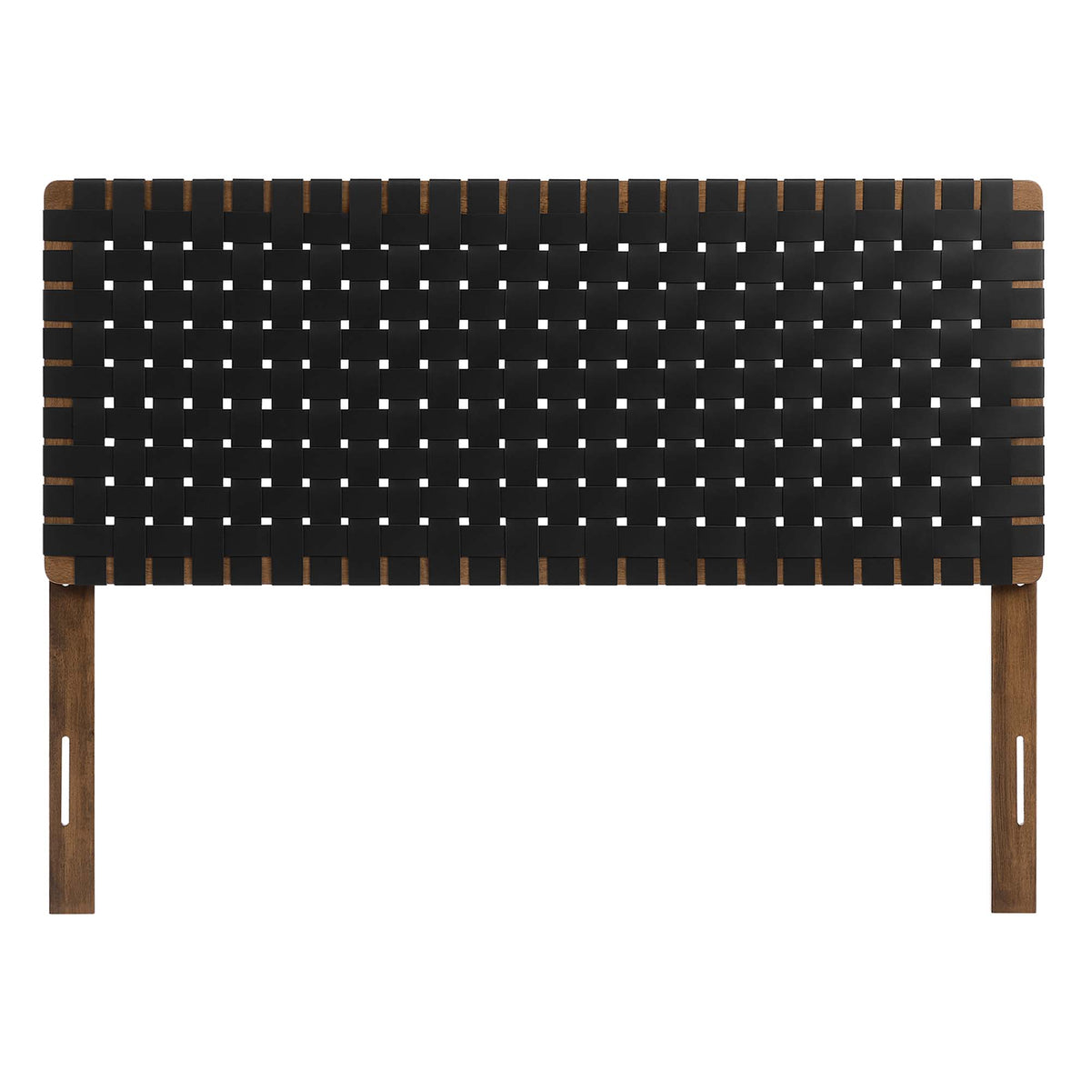 Sparta Weave Vegan Leather Full Headboard - Walnut Black (MOD-7123-WAL-BLK)
