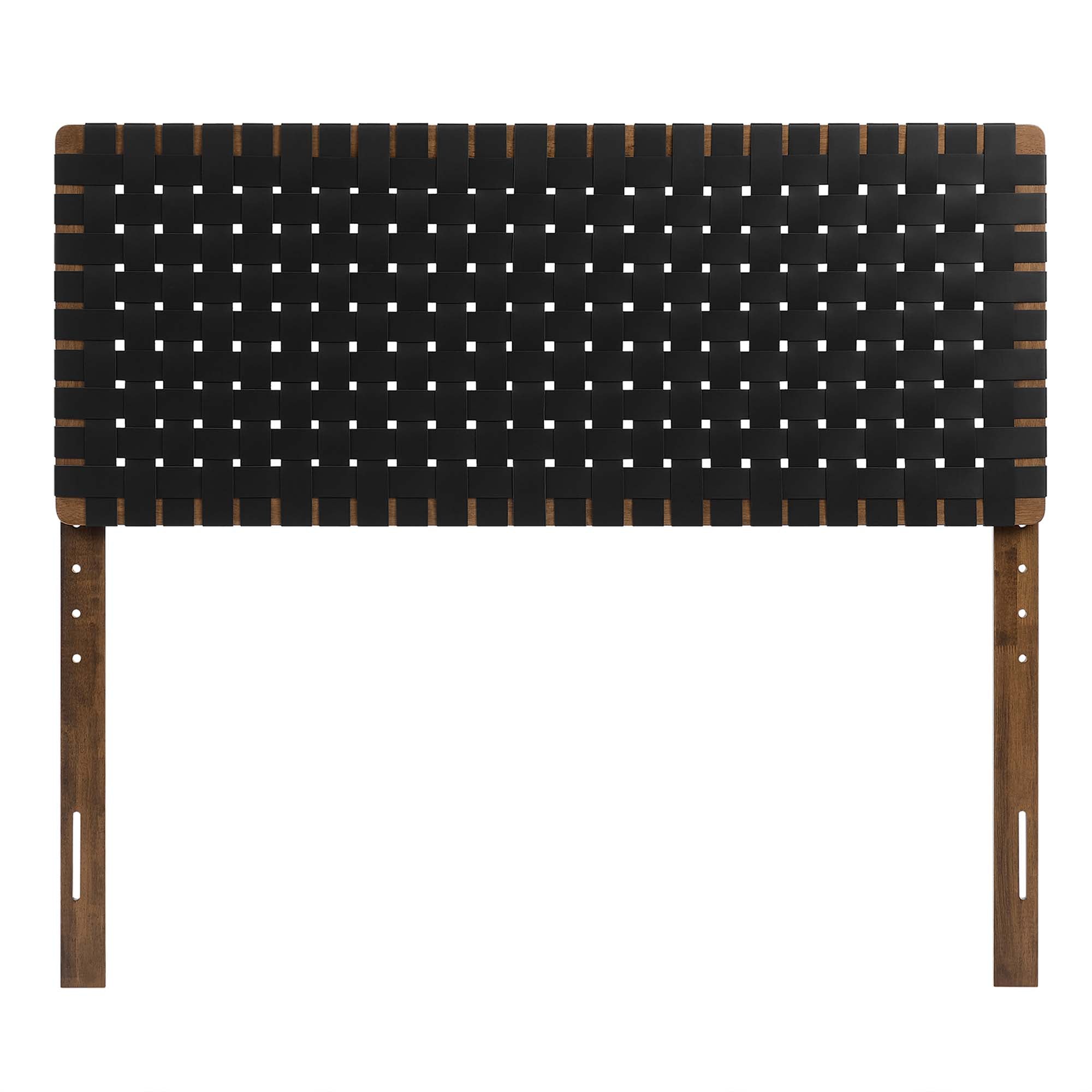 Sparta Weave Vegan Leather Full Headboard - Walnut Black (MOD-7123-WAL-BLK)