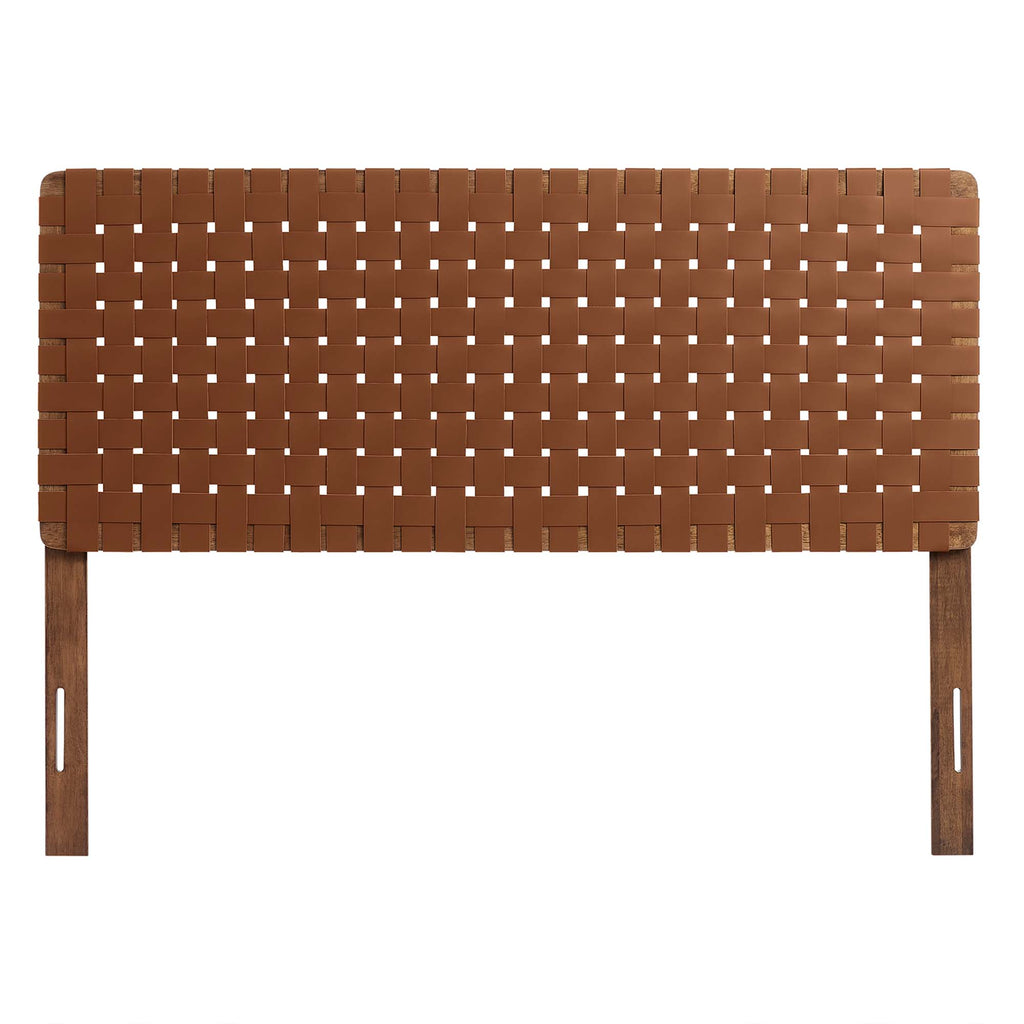 Sparta Weave Vegan Leather Full Headboard - Walnut Brown (MOD-7123-WAL-BRN)
