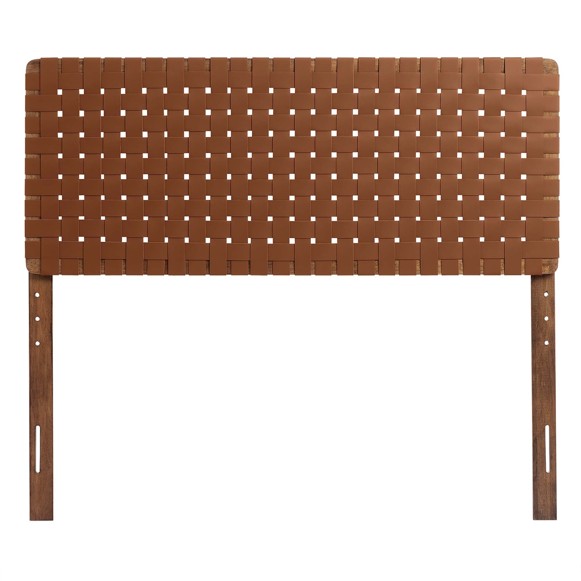 Sparta Weave Vegan Leather Full Headboard - Walnut Brown (MOD-7123-WAL-BRN)