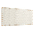 Sparta Weave Wall-Mount Vegan Leather Queen Headboard - Natural Beige
