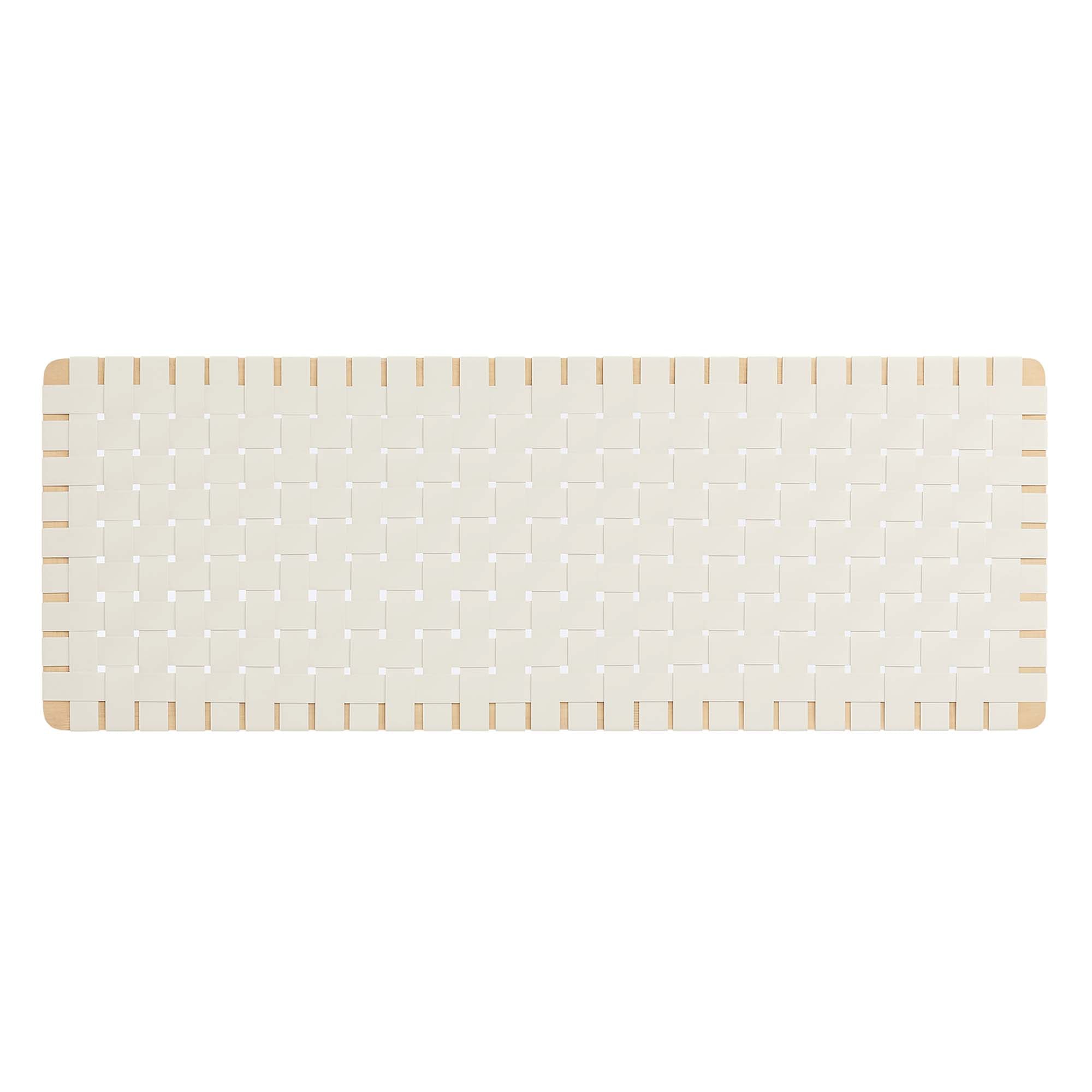 Sparta Weave Wall-Mount Vegan Leather Queen Headboard - Natural Beige