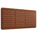 Sparta Weave Wall-Mount Vegan Leather Queen Headboard - Walnut Brown