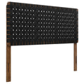 Sparta Weave Vegan Leather Queen Headboard - Walnut Black